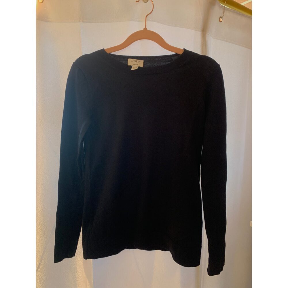 J.Crew Black Long Sleeve Teddie Shirt Size XXS